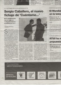 Sergio Caballero en CUÉNTAME